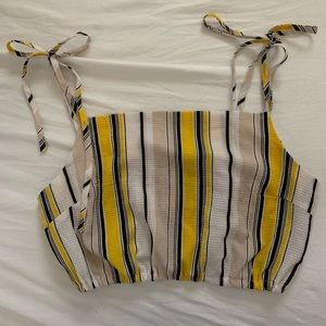 Stripped Tie Crop Top